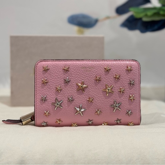 NEW✨Jimmy Choo Star Studded Bifold Compact Wallet - Picture 9 of 16